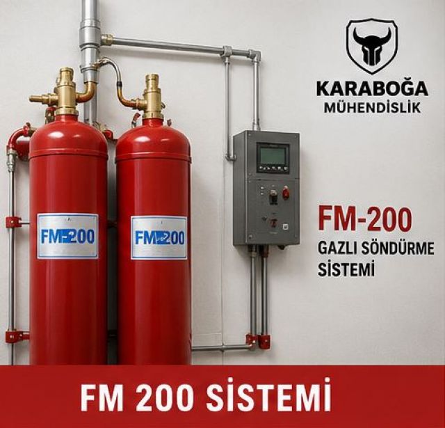Maltepe FM200 Gazlı Yangın Söndürme Sistemleri | Karaboğa Mühendislik